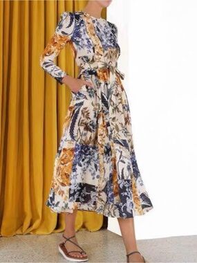 Zimmermann Floral Patchwork maxi Dress linen